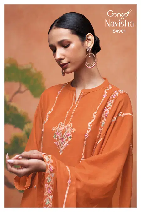 Navisha 4901 By Ganga Bemberg Mul Designer Salwar Suits
